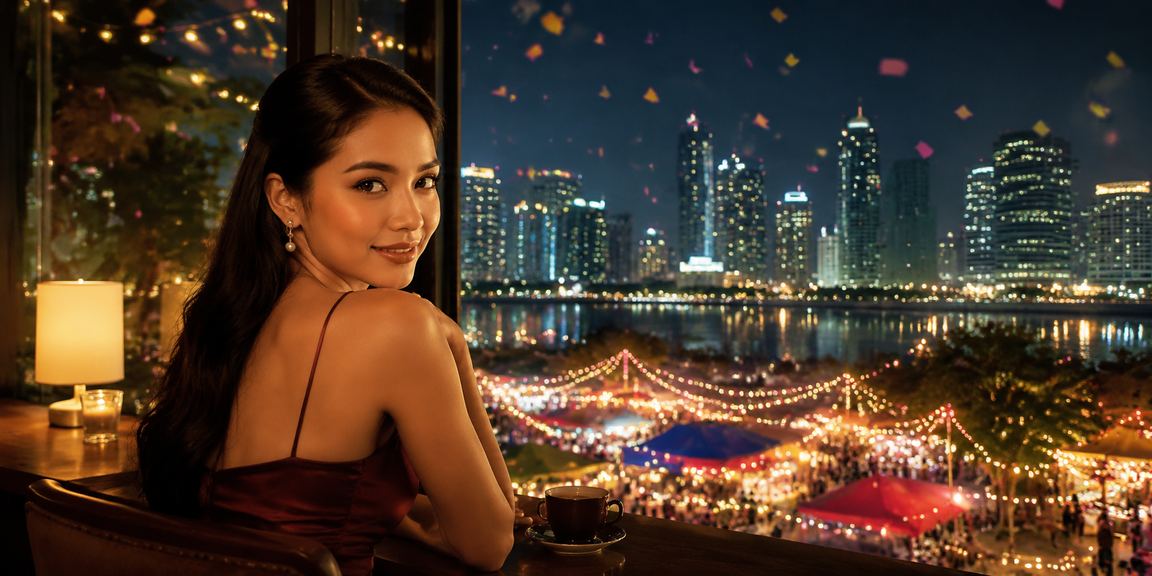 Seorang pemain Vietnam menikmati kopi sambil memeriksa informasi deposit dan bonus di ponselnya